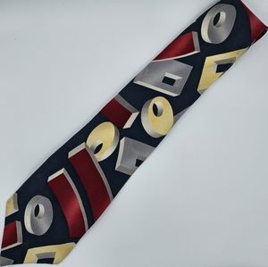 Vintage Adriano Armen Abstract Silk Tie